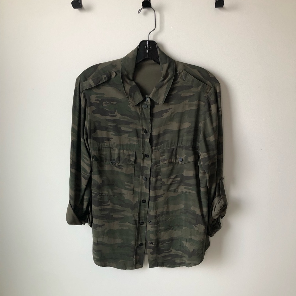 Sanctuary Women’s Olive Green Camouflage Shirt